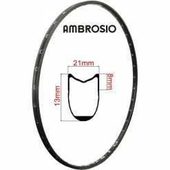 Jante AMBROSIO Crono F20 à Boyaux 36 Trous