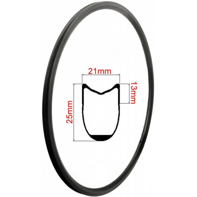 Jante Carbon 3k 700c - 25mm à Pneus 3 Jante Carbon 3k 700c - 25mm à Pneus