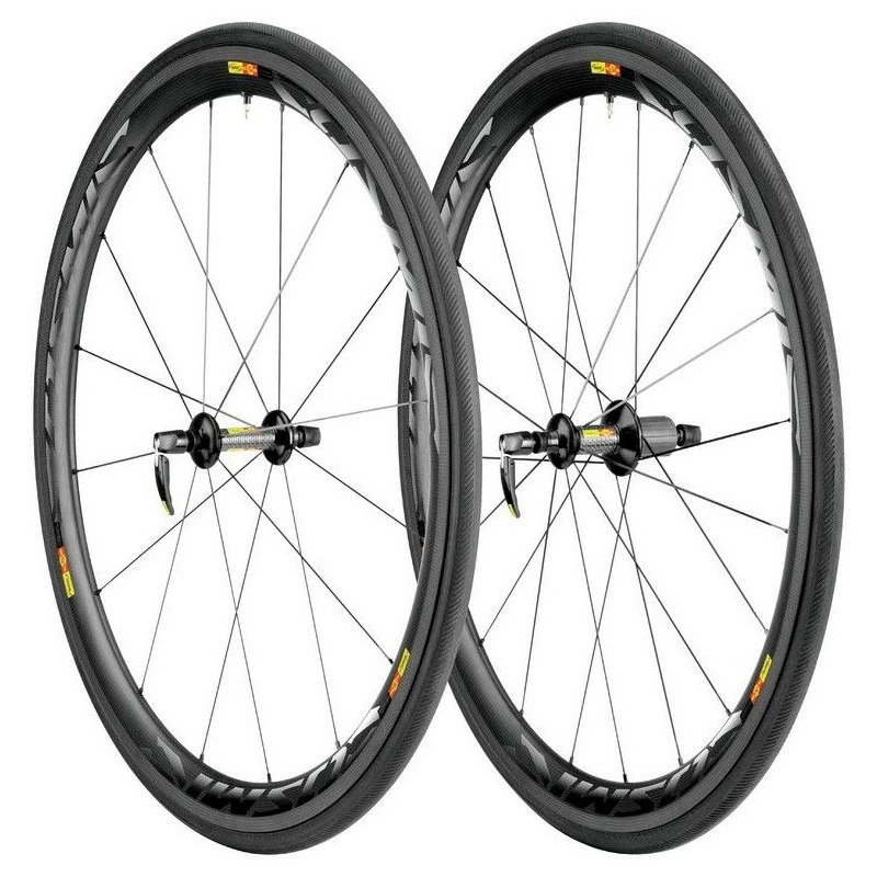 Paire De Roues MAVIC COSMIC CARBON T40 + Boyaux Yksion Pro 700x23 2 Paire De Roues MAVIC COSMIC CARBON T40 + Boyaux Yksion Pro 700x23